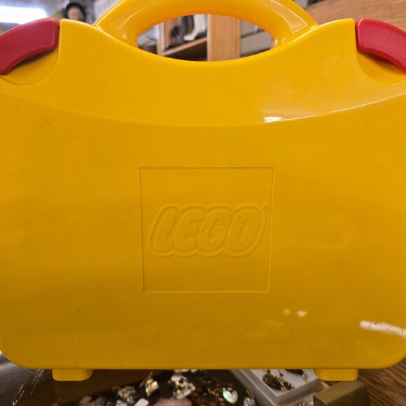 Lego storage suitcase with removable dividers filled with a variety of blocks - Picture 3 of 4